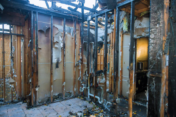 Professional Fire Damage Removal technician working in Clear Lake, WI